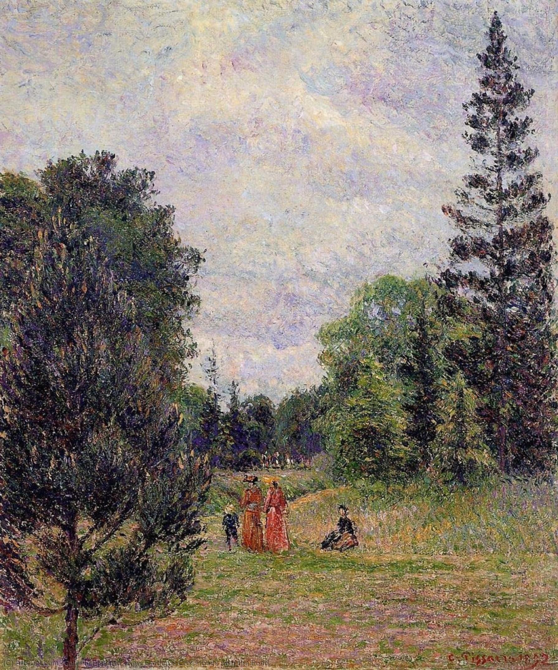 Kew Gardens, Crossroads Near The Pond. — Camille Pissarro