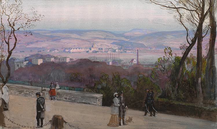 Kassel. Bellevue, Blick Auf Die Aue Vom Generalkommando Aus — Louis Kolitz