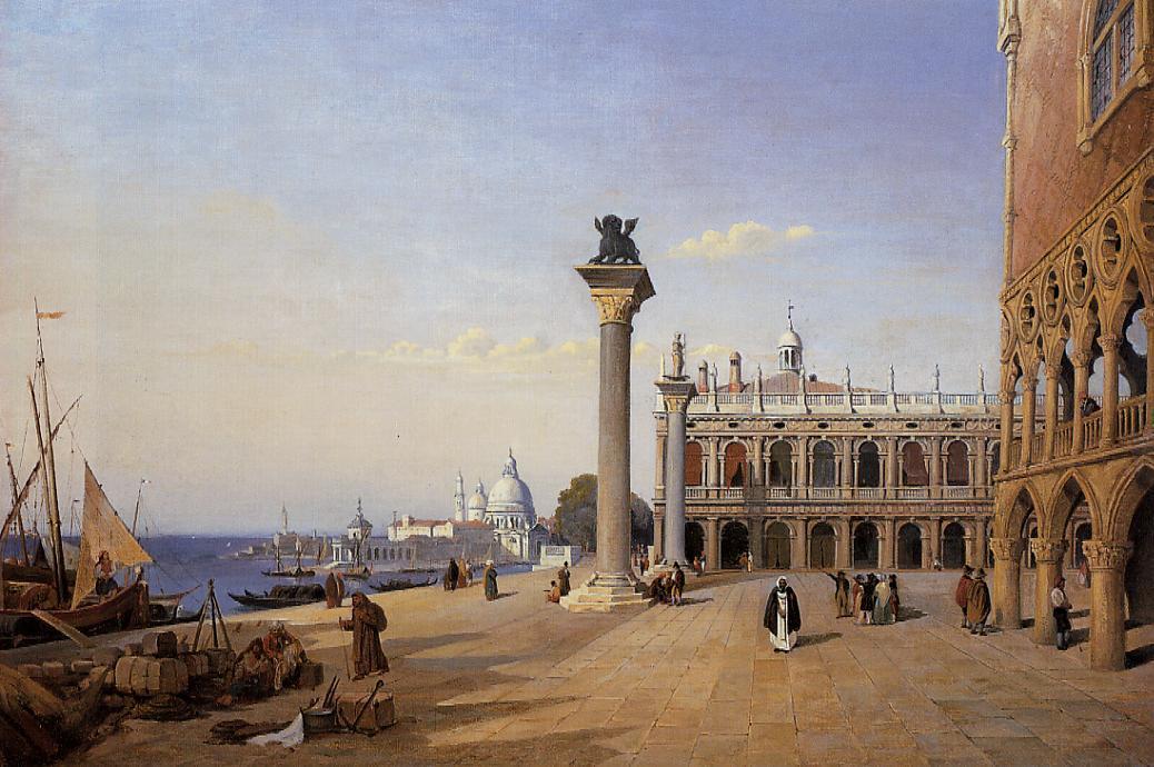 Venice, The Piazetta - View From The Riva Degli Schiavoni — Jean-baptiste-camille Corot