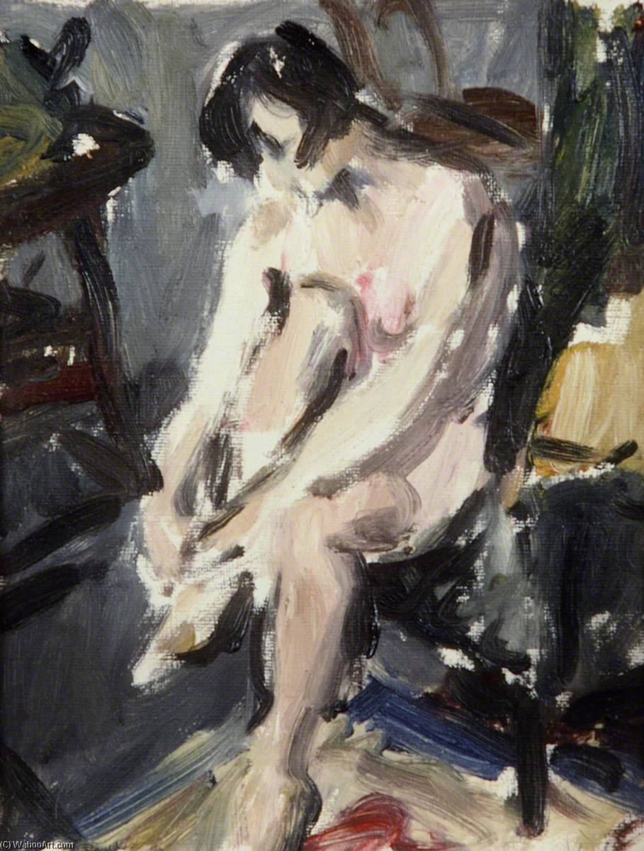 Seated Girl Putting On Her Shoe — Evan Walters