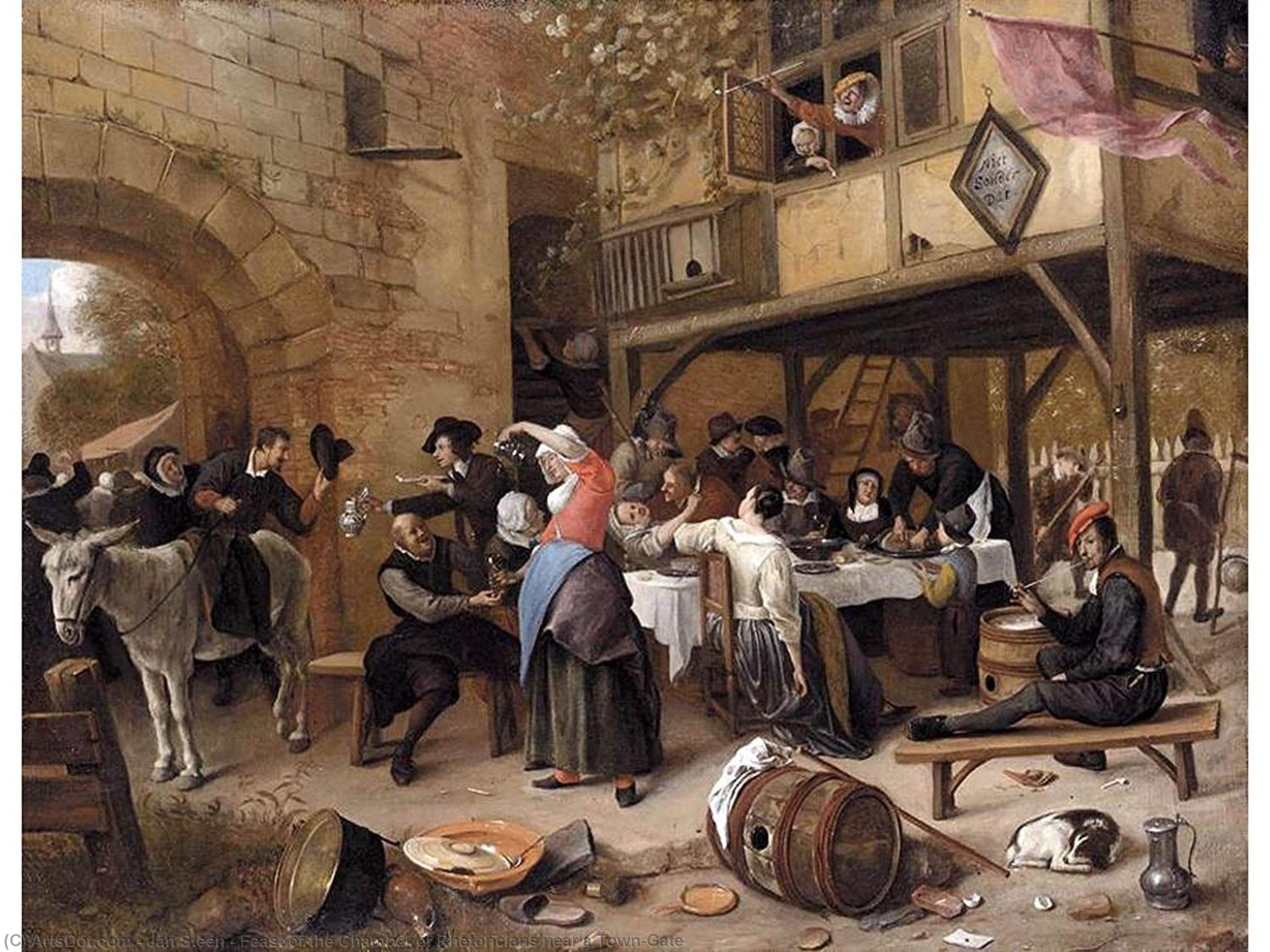 Feast Of The Chamber Of Rhetoricians Near A Town-gate — Jan Havickszoon Steen