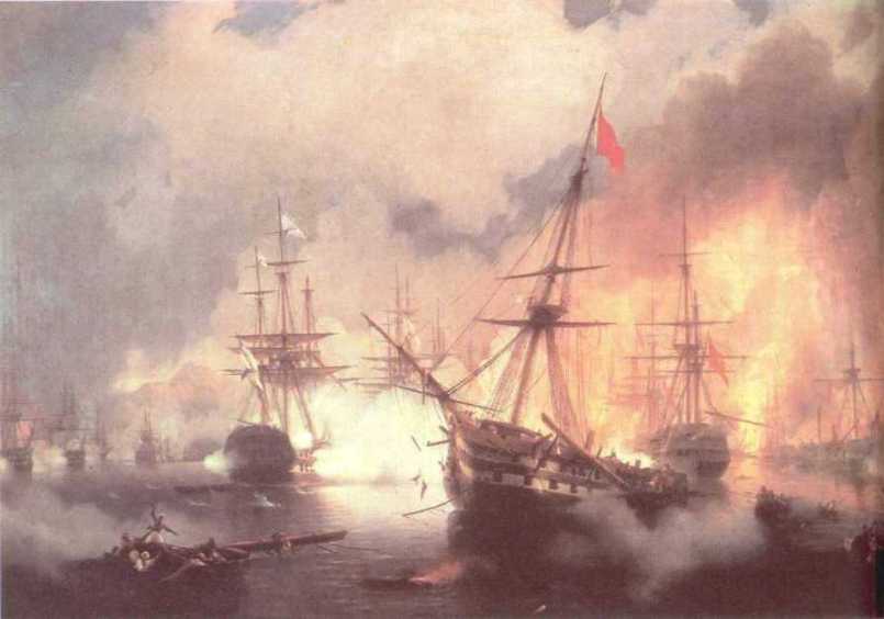 Sea Buttle Near Navarine — Ivan Konstantinovich Aivazovsky
