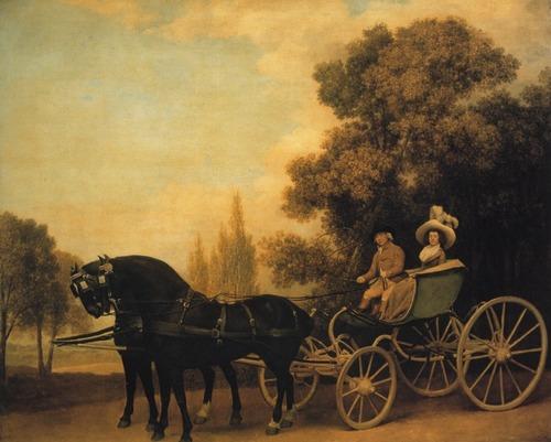 A Gentleman Driving A Lady In A Phaeton — George Stubbs