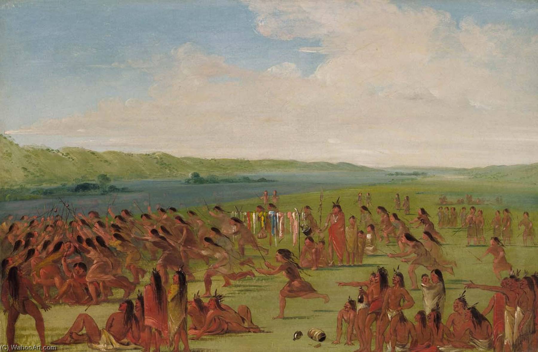Ball Play Of The Women, Prairie Du Chien — George Catlin