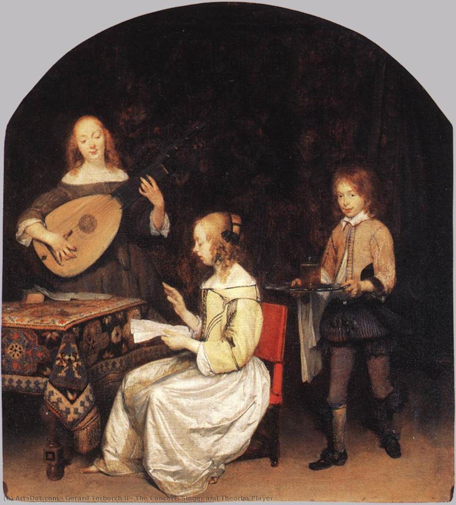 The Concert: Singer And Theorbo Player — Gerard Terborch Ii