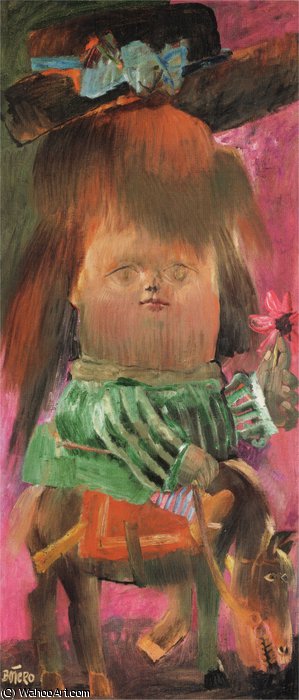 Jeune Fille Sur Un Ane — Fernando Botero