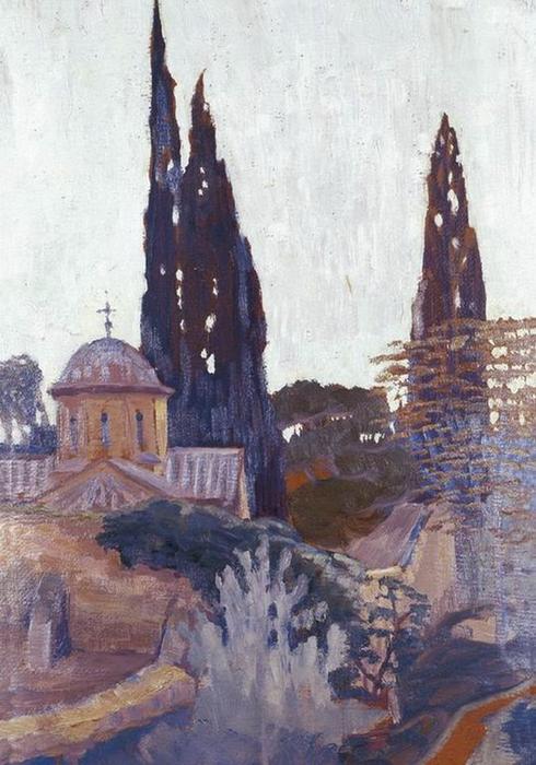 Church With Cypress — Konstantinos Maleas