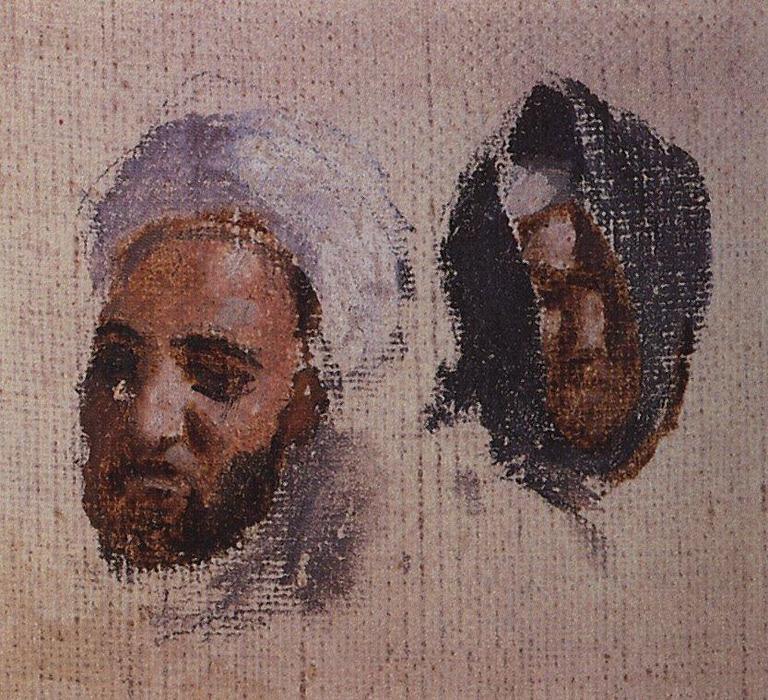 The Two Men's Heads In Turbans — Vasily Dmitrievich Polenov