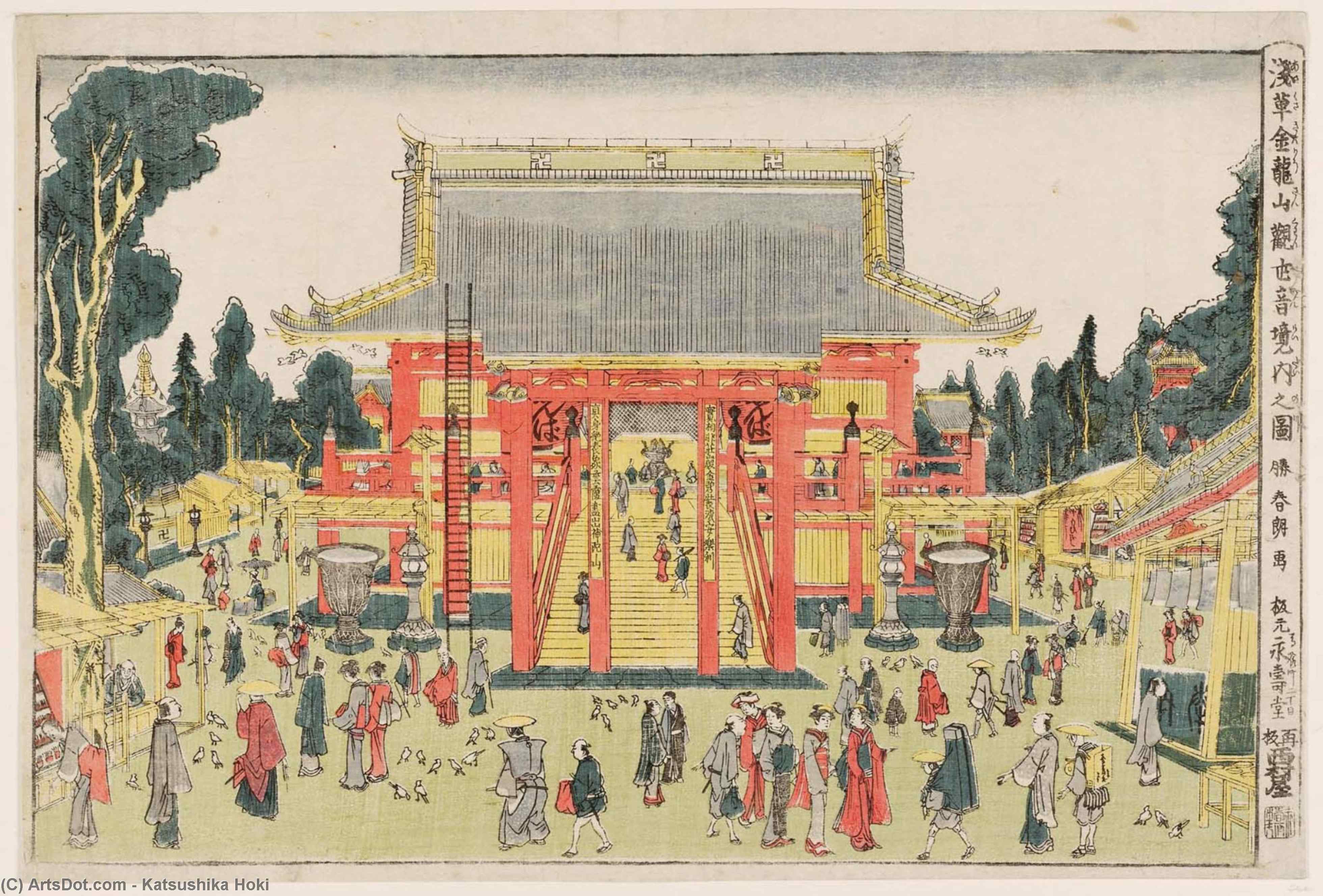 The Precincts Of The Kinryûzan Temple Of Kannon At Asakusa — Katsushika Hokusai