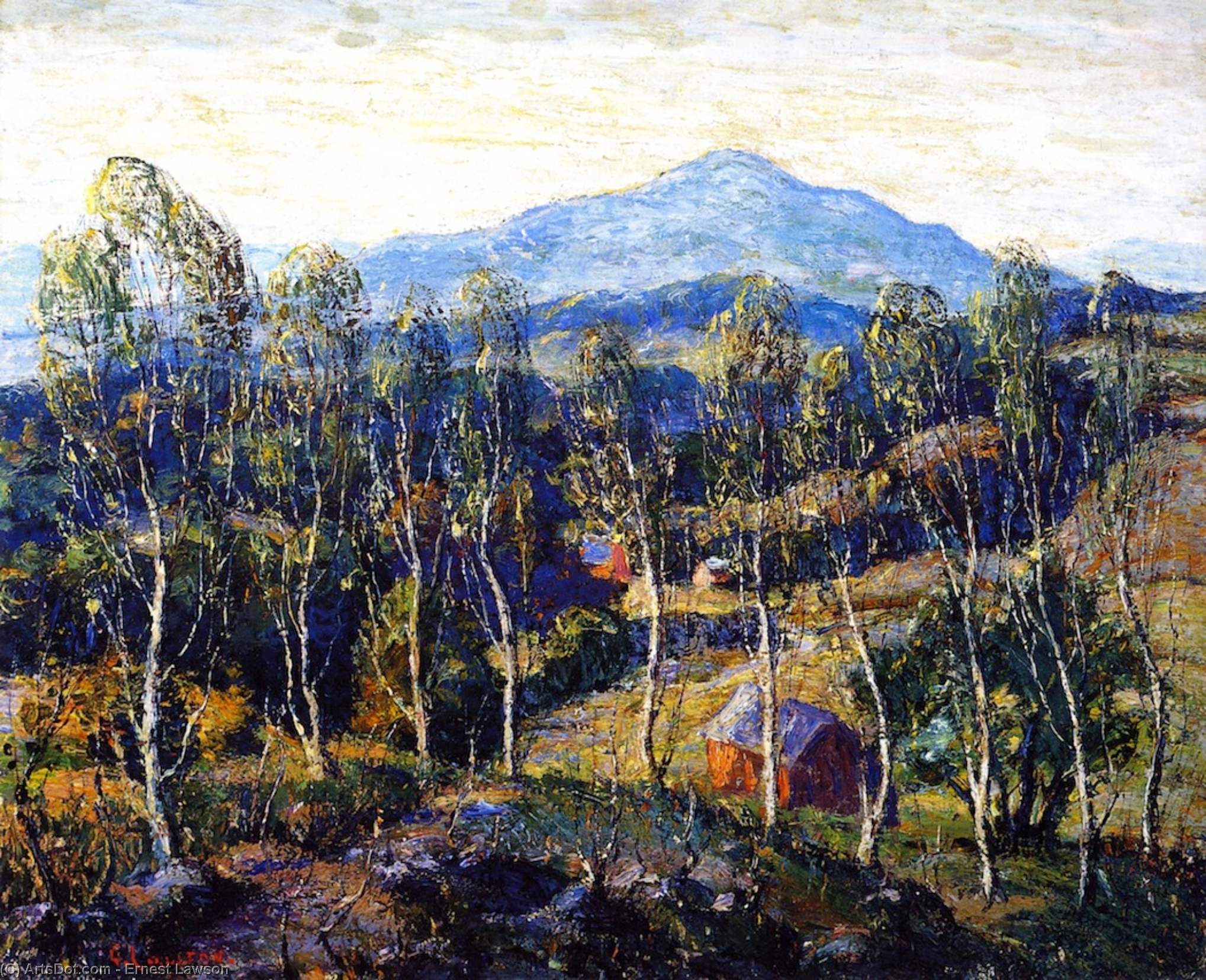 New England Birches — Ernest Lawson