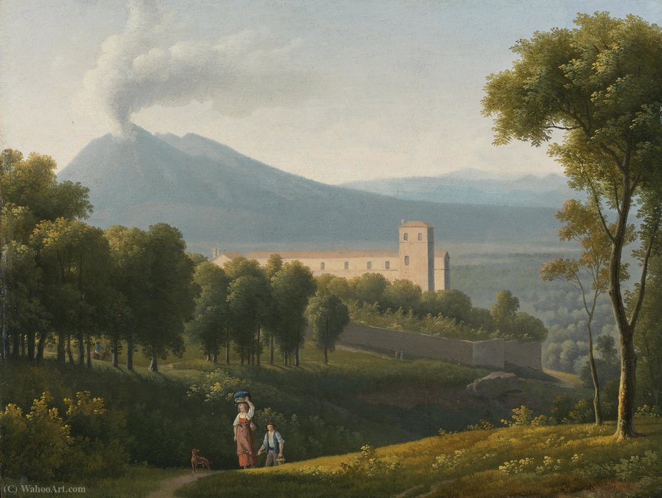 Landscape With Vesuvius In The Distance — Alexandre-hyacinthe Dunouy