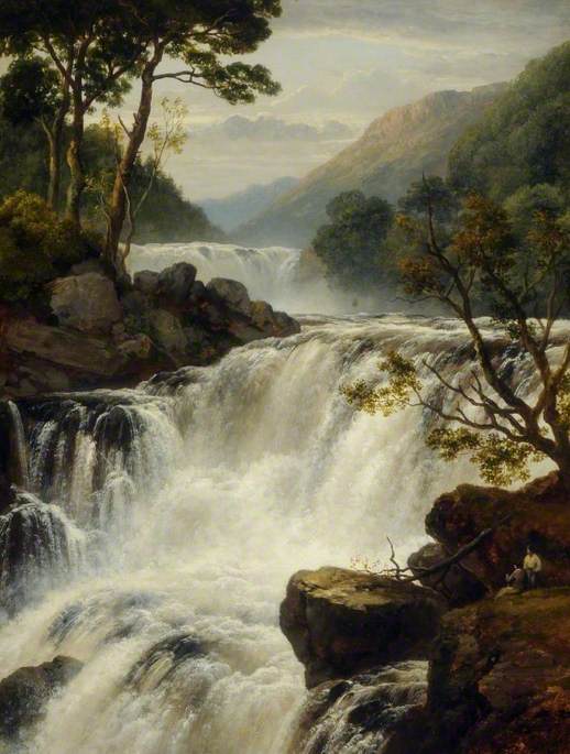 Waterfall, Inversnaid — Edmund Marriner Gill