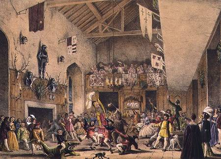 Twelfth Night Revels In The Great Hall, — Joseph Nash