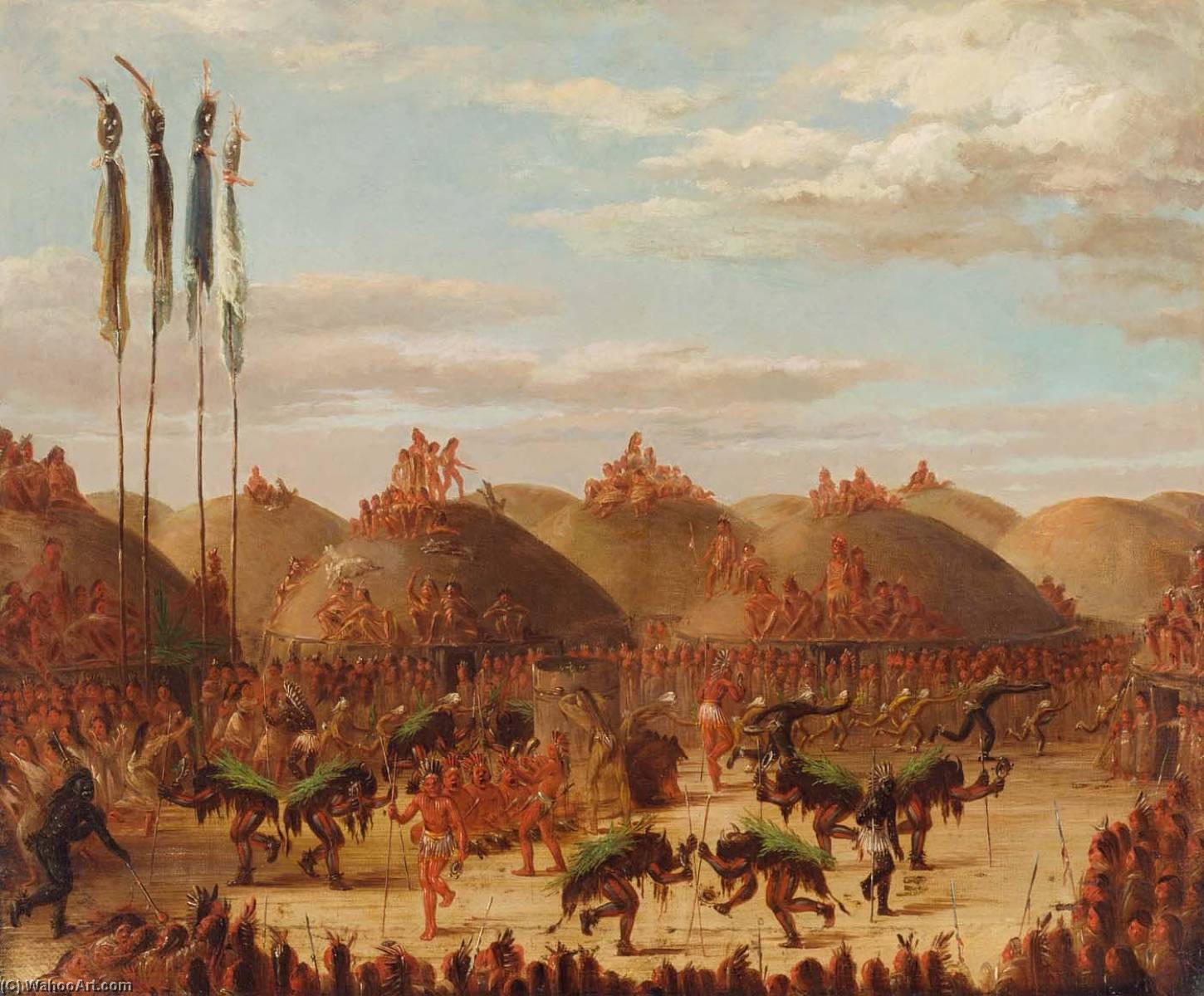 Bull Dance, Mandan O Kee Pa Ceremony — George Catlin