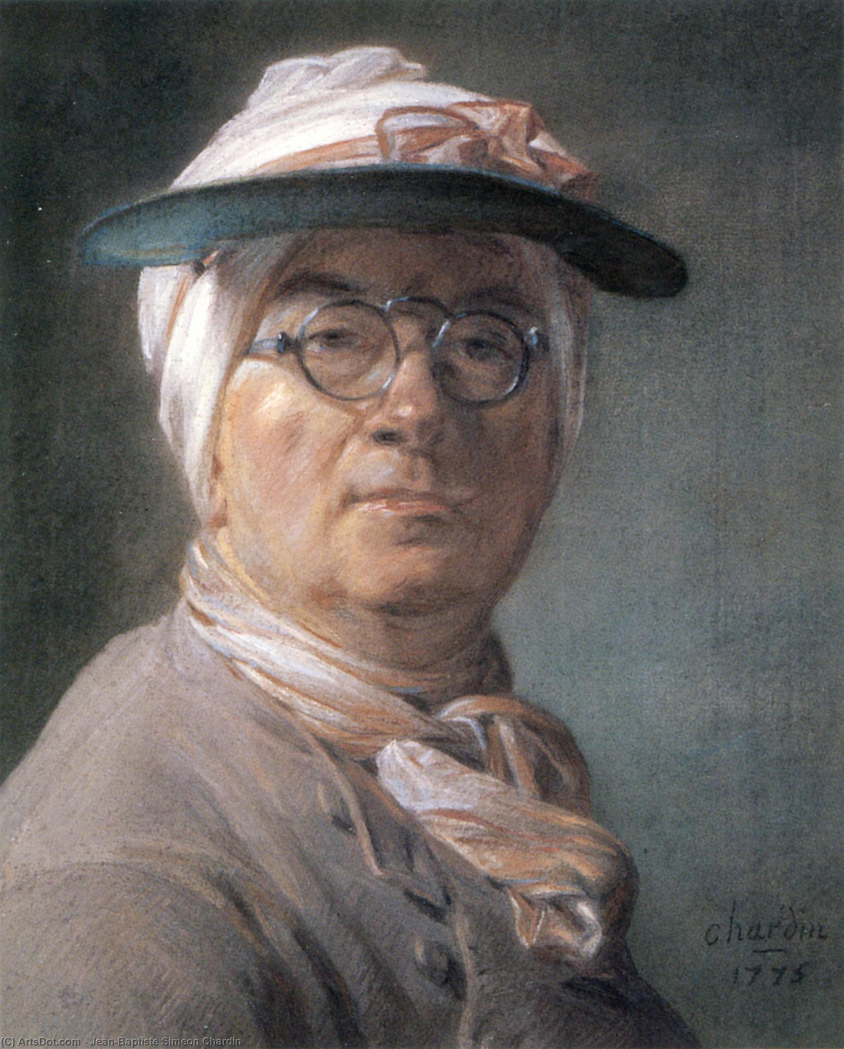 Self-portrait Wearing Glasses — Jean-baptiste-siméon Chardin