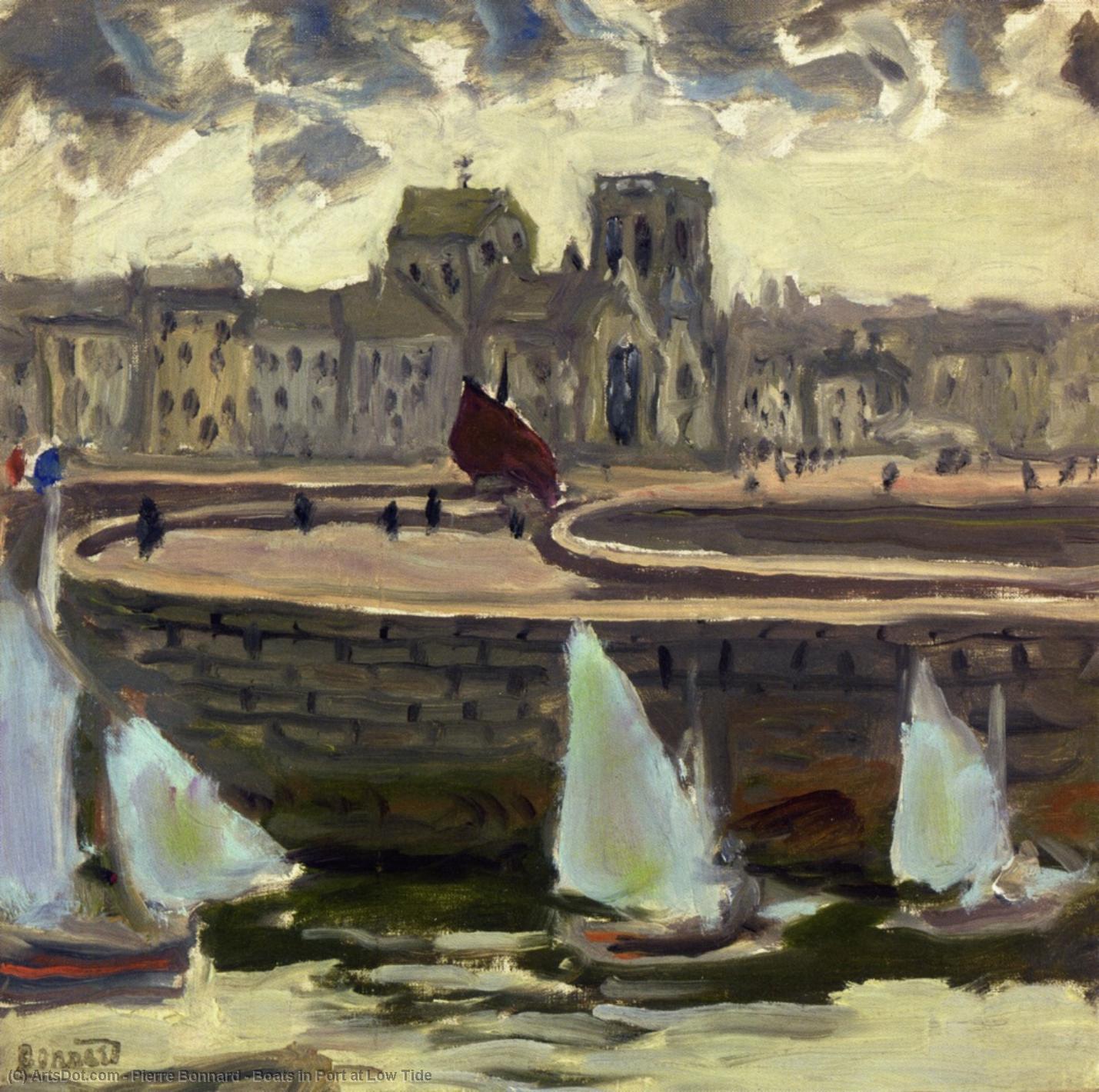Boats In Port At Low Tide — Pierre Bonnard