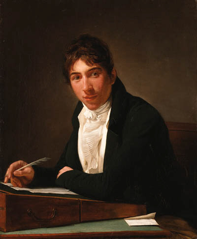 Portrait Of Mr. Gardiner Of Coombe Lodge, Half Length, At A Writing Table — Henri Pierre Danloux