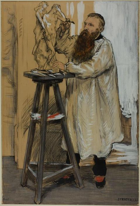 Portrait Of The Sculptor Auguste Rodin In His Studio — Jean-françois Raffaelli