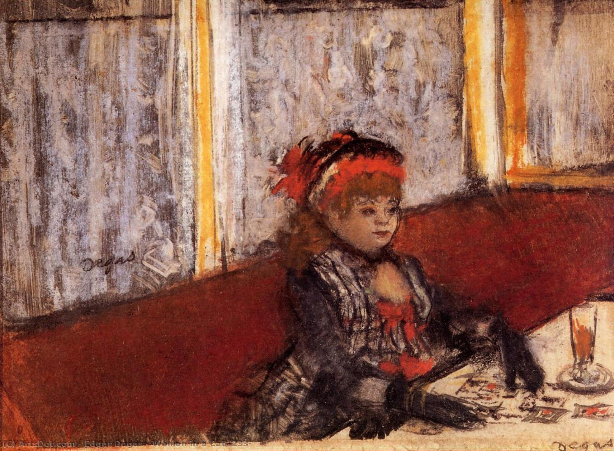 Woman In A Café — Edgar Degas