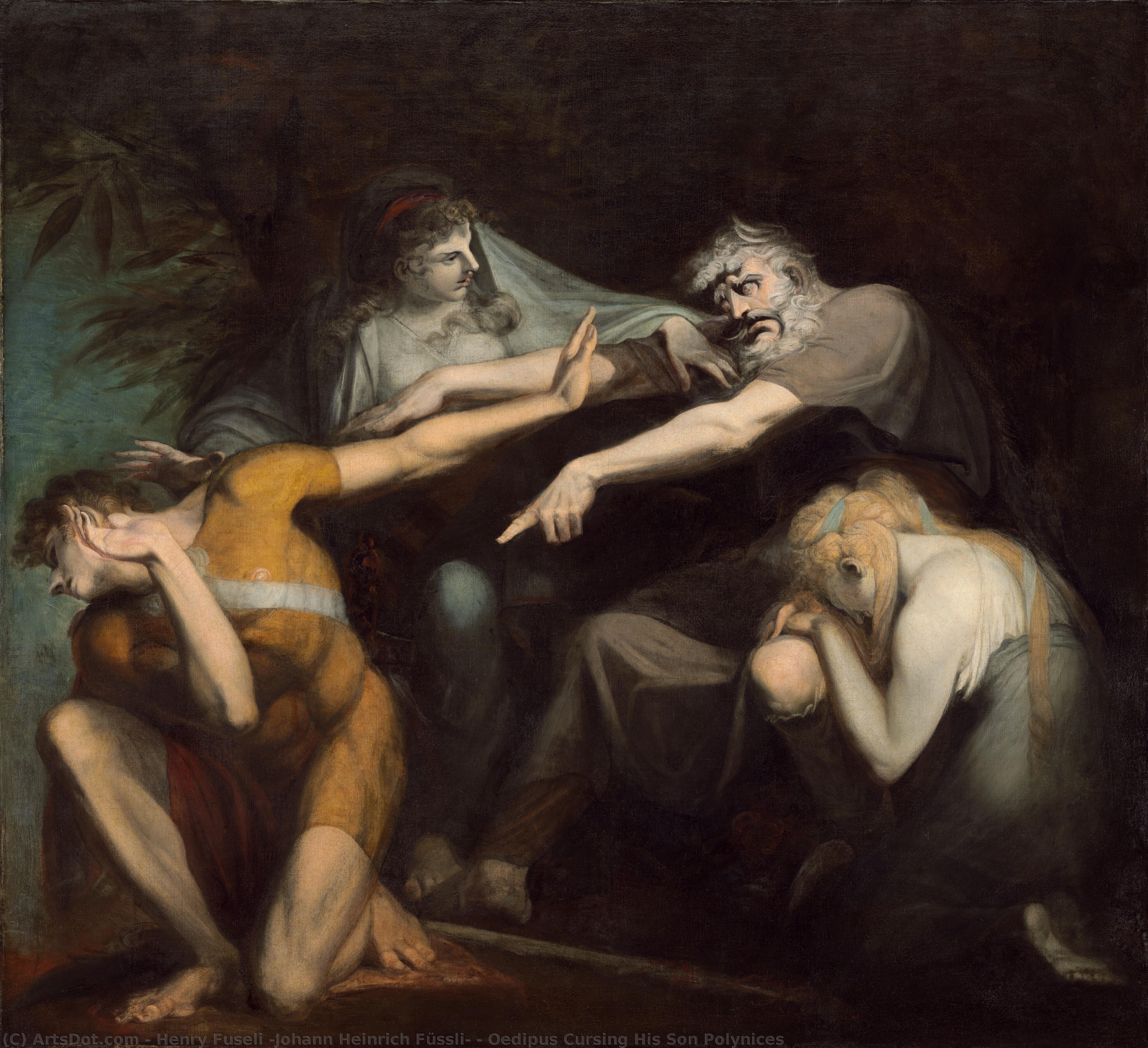 Oedipus Cursing His Son Polynices — Johann Heinrich Füssli