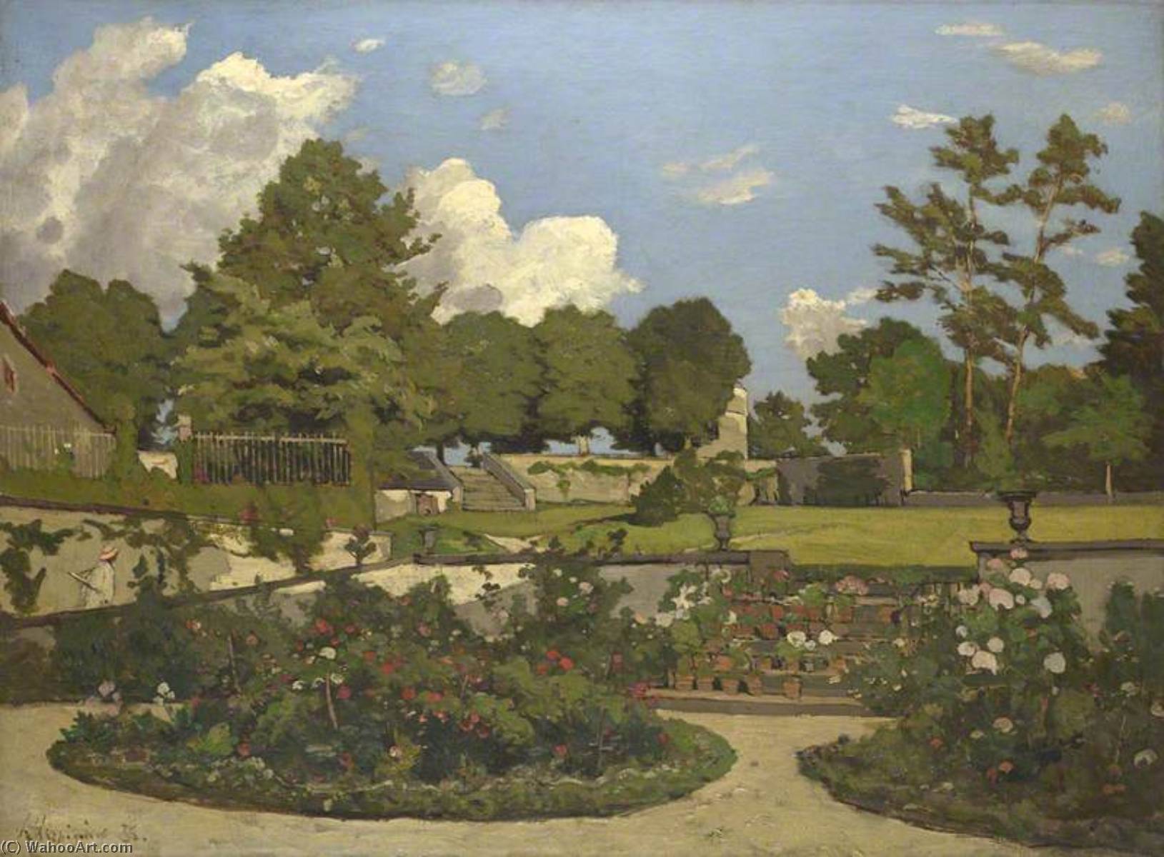 The Painter's Garden At Saint Privé — Henri-joseph Harpignies