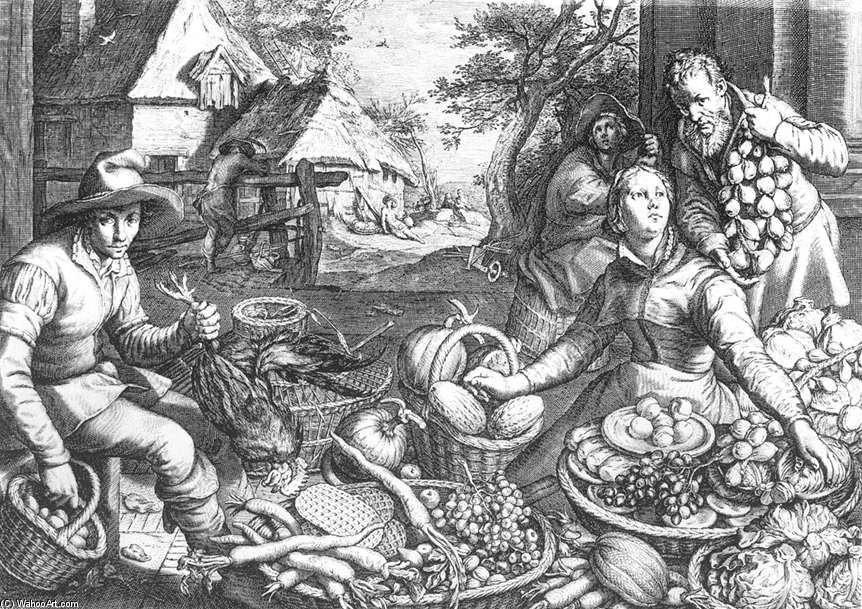 Market Scene — Jacob Matham