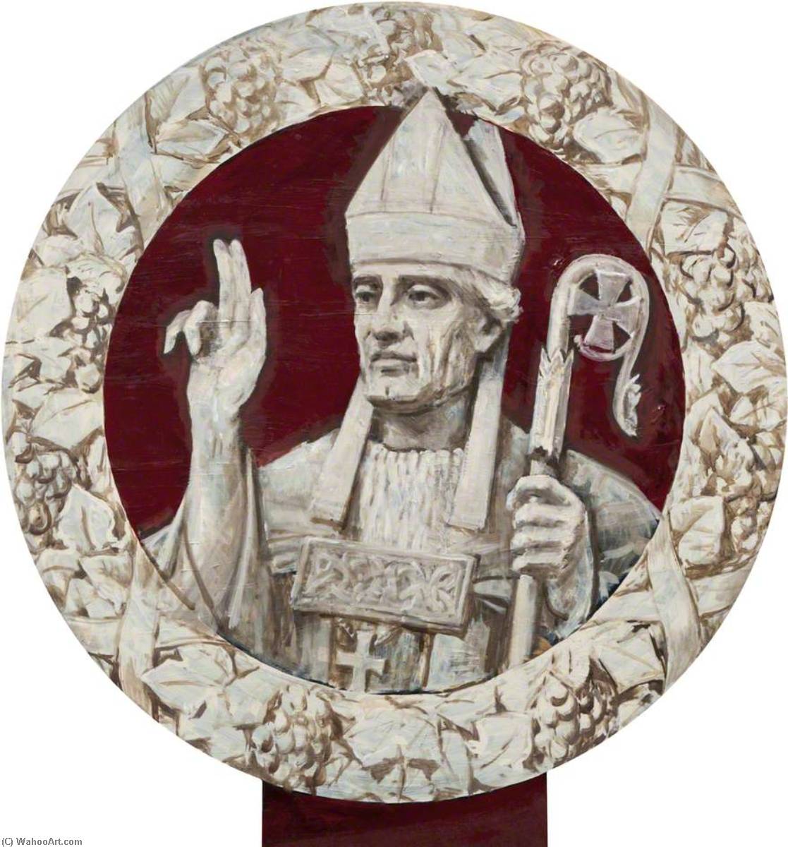 Study For Carving In St Rognvald's Chapel Bishop William (recto) — Stanley Cursiter