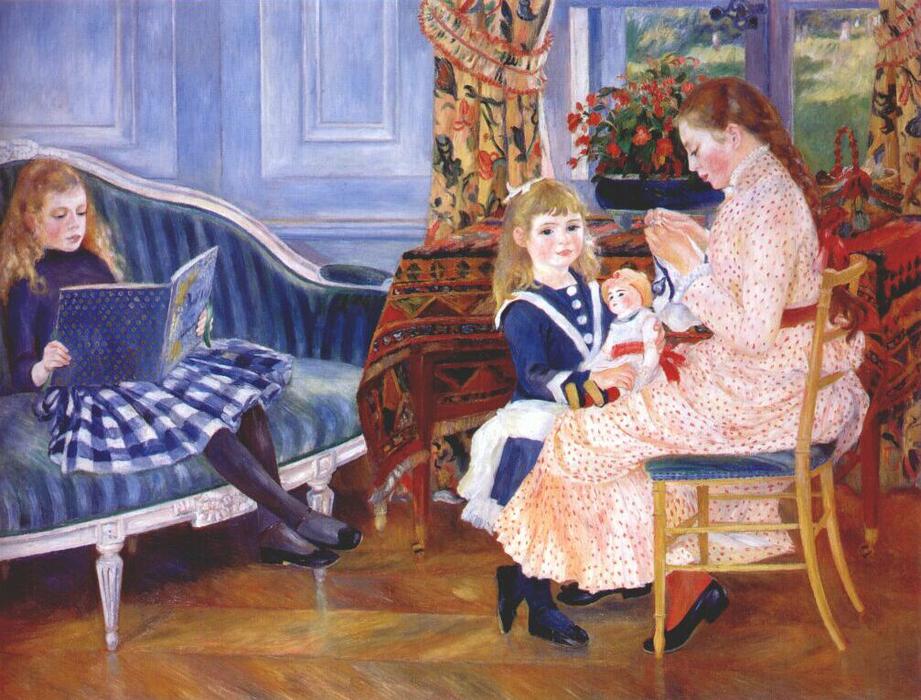 Nachmittag Der Kinder In Wargemont (marguerite) — Pierre-auguste Renoir