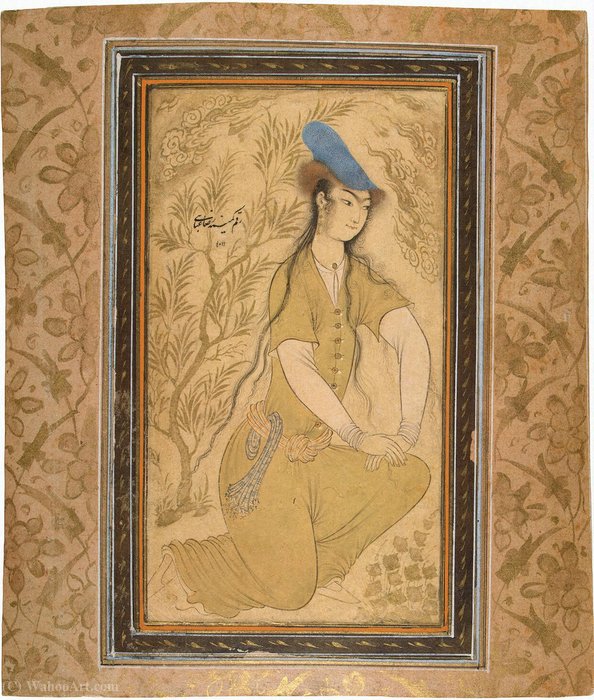 Girl In A Fur Hat - Qlvr - (705) — Riza-i Abbasi