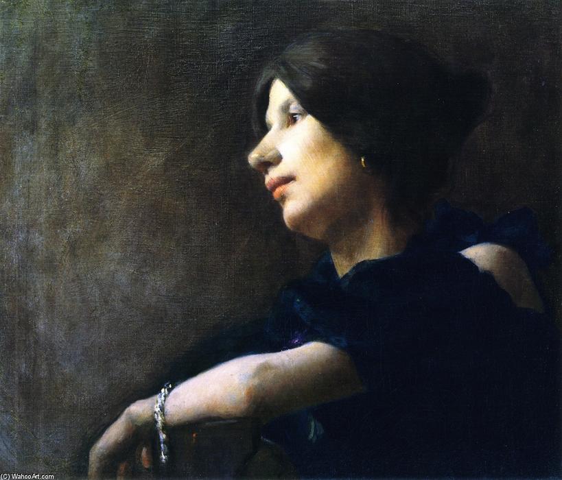 Portrait Of A Lady In A Green Dress — Colin Campbell Cooper