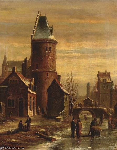 A Town In Winter — Oene Romkes De Jongh