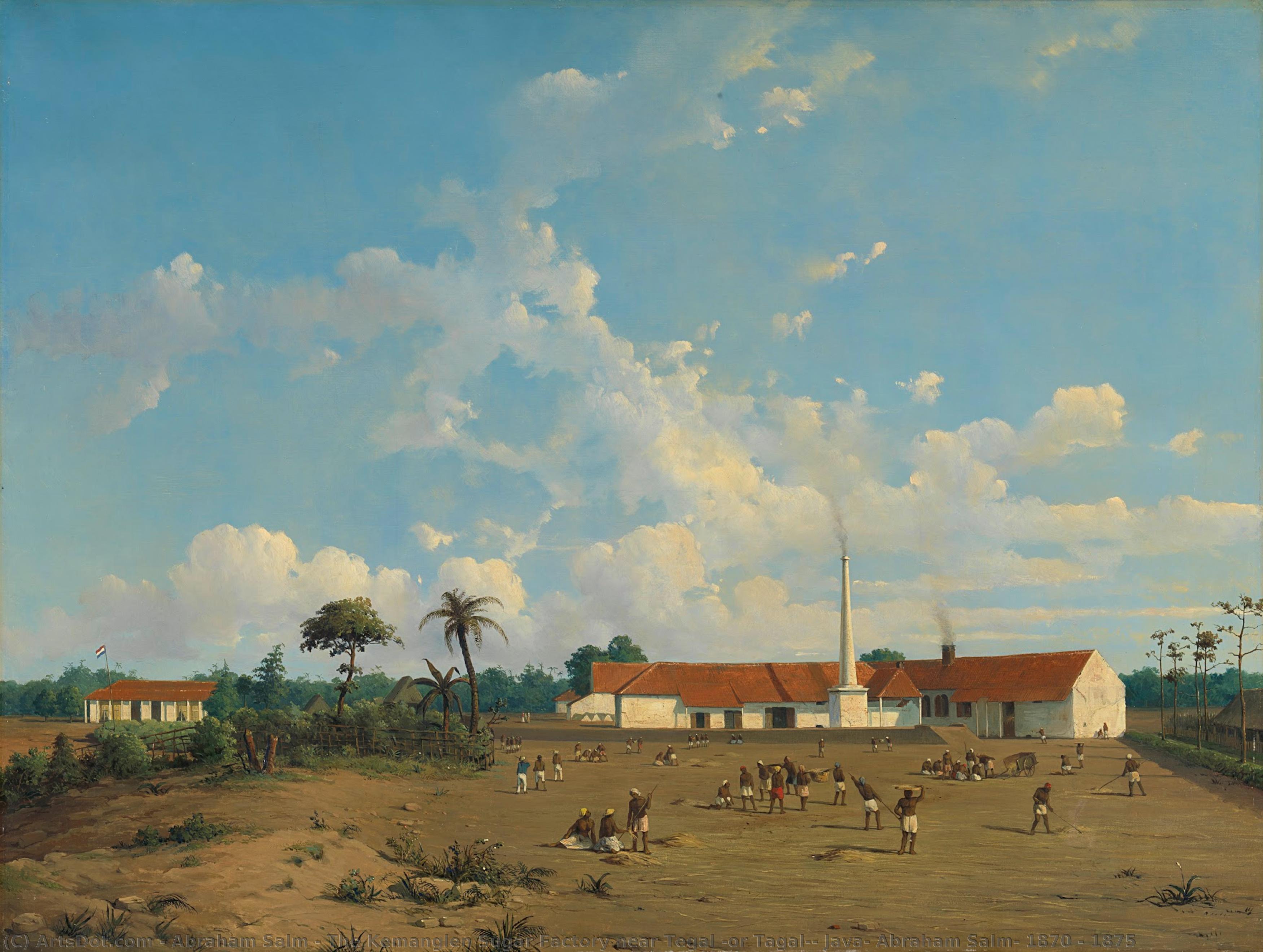 The Kemanglen Sugar Factory Near Tegal (or Tagal), Java, Abraham Salm, 1870 - 1875 — Abraham Salm