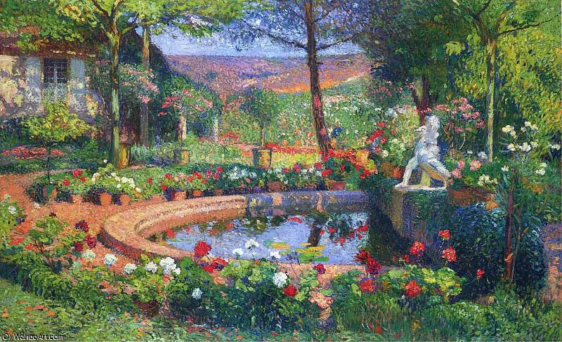 Fountain In The Park Marquayrol Aka Bassin Du Parc En Marquayrol — Henri Jean Guillaume Martin