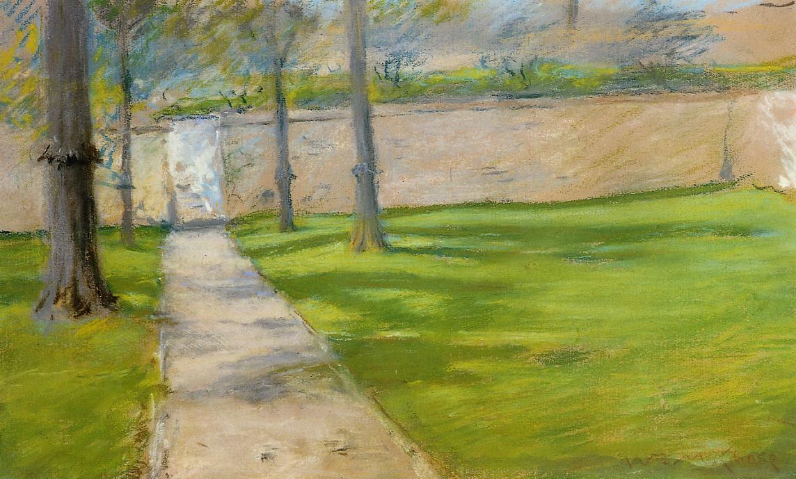 A Bit Of Sunlight Aka The Garden Wass — William Merritt Chase