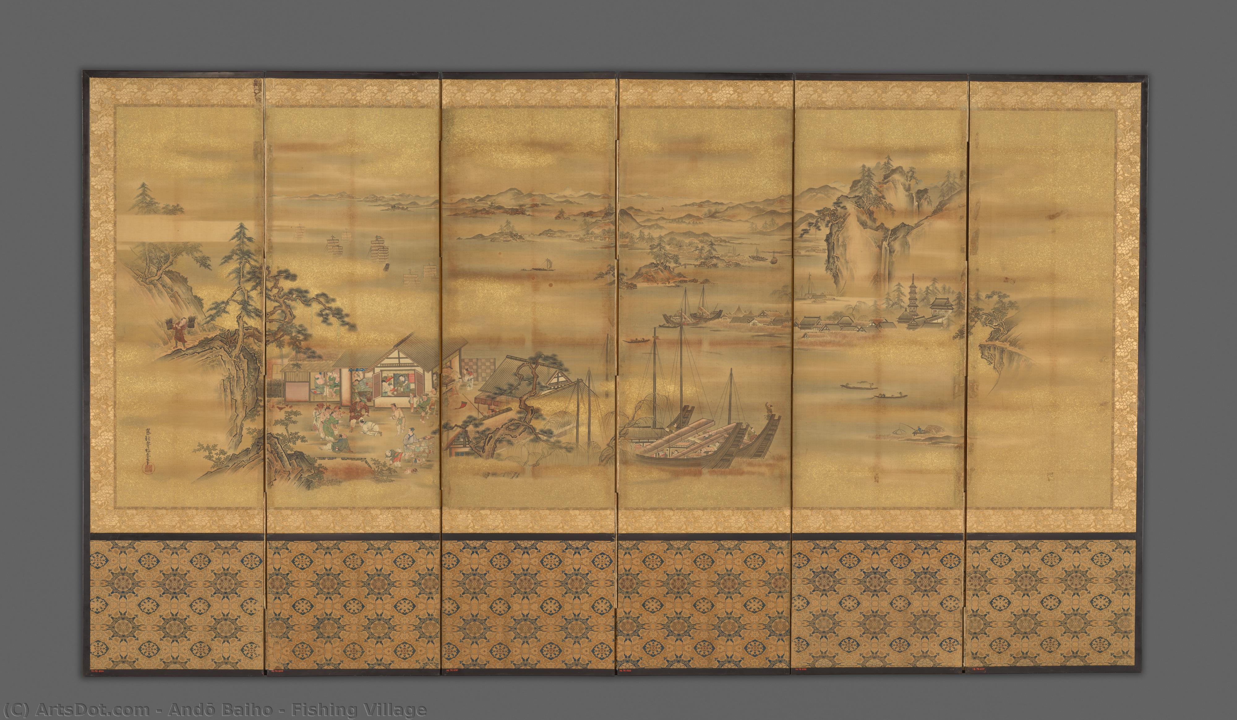 Fishing Village — Andō Baiho