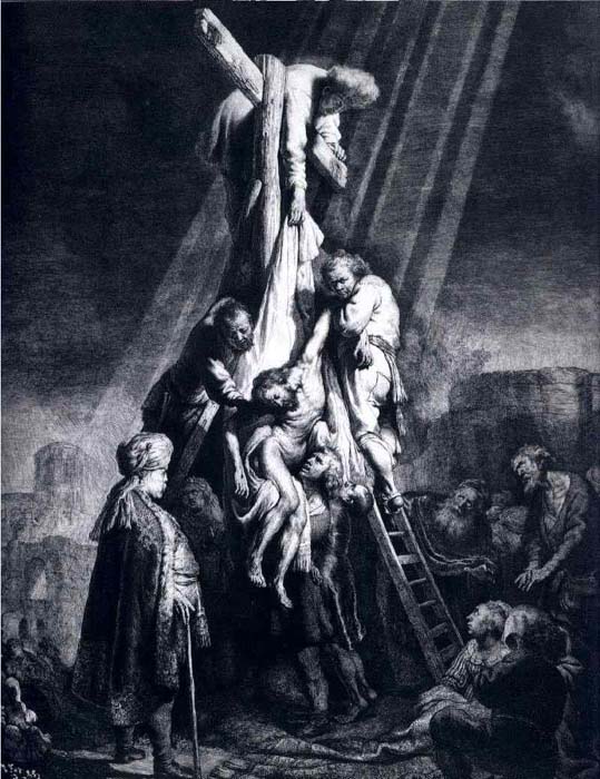 Detail Descente De Croix, Bnf — Rembrandt Van Rijn