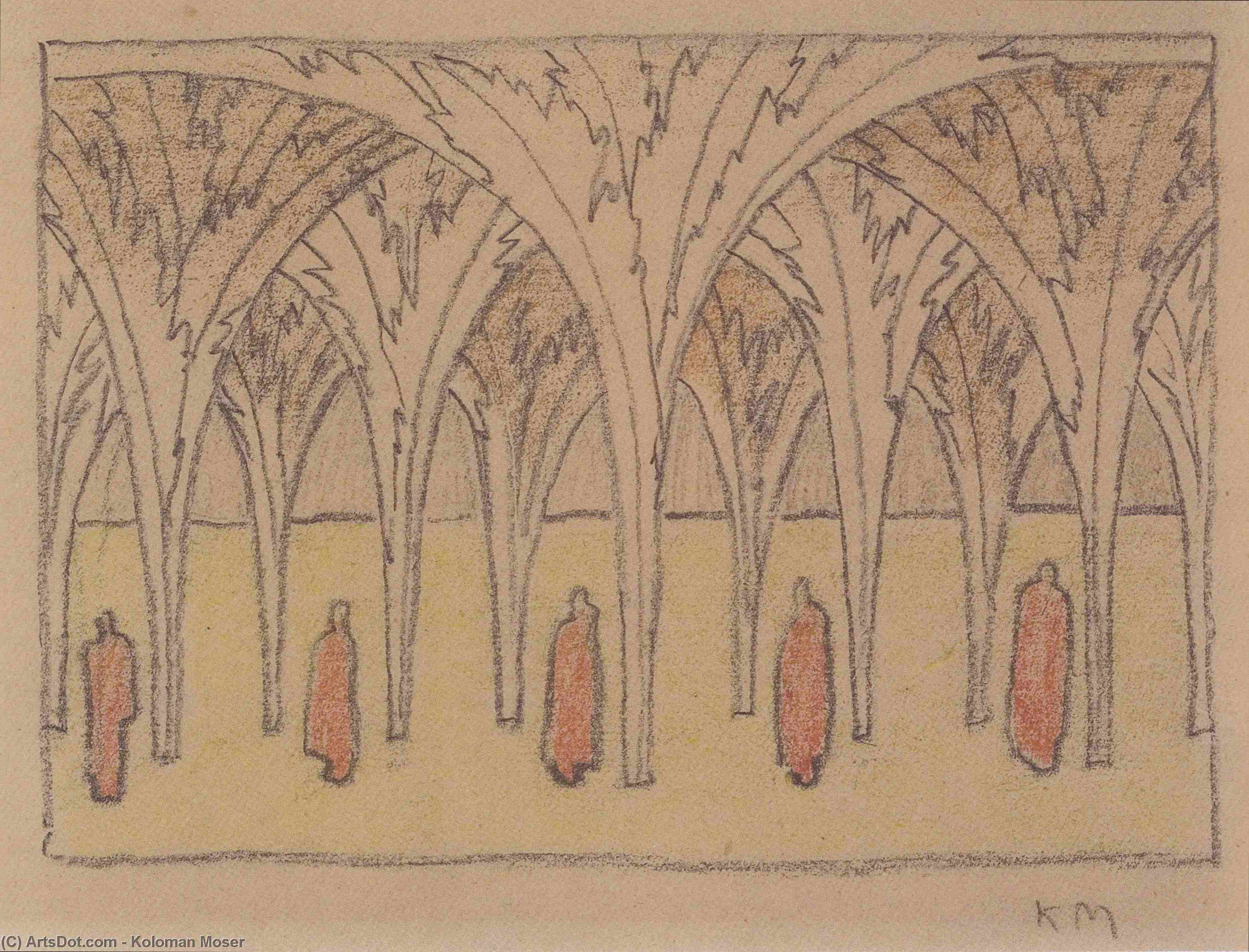 Stage Design For 'the Lake' Of Julius Bittner — Koloman Moser