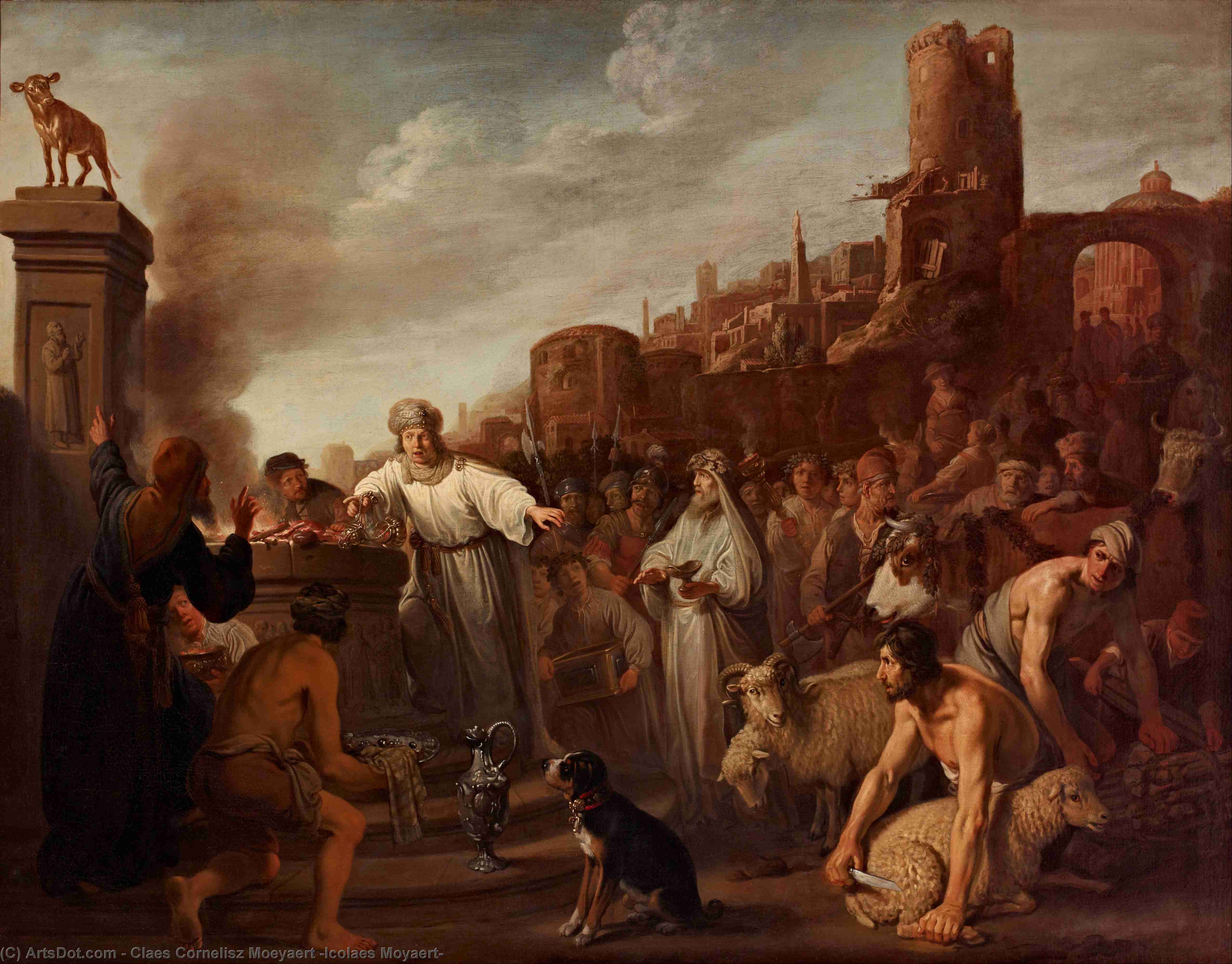 Sacrifice Of Jeroboam — Claes Cornelisz Moeyaert (icolaes Moyaert)