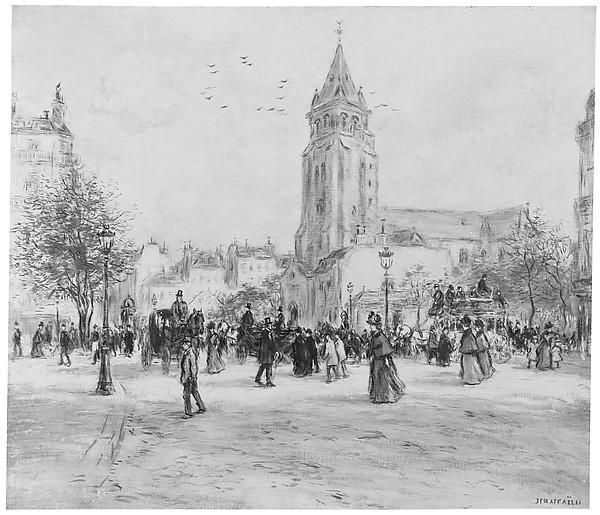 Place Saint Germain Des Prés, Paris — Jean-françois Raffaelli