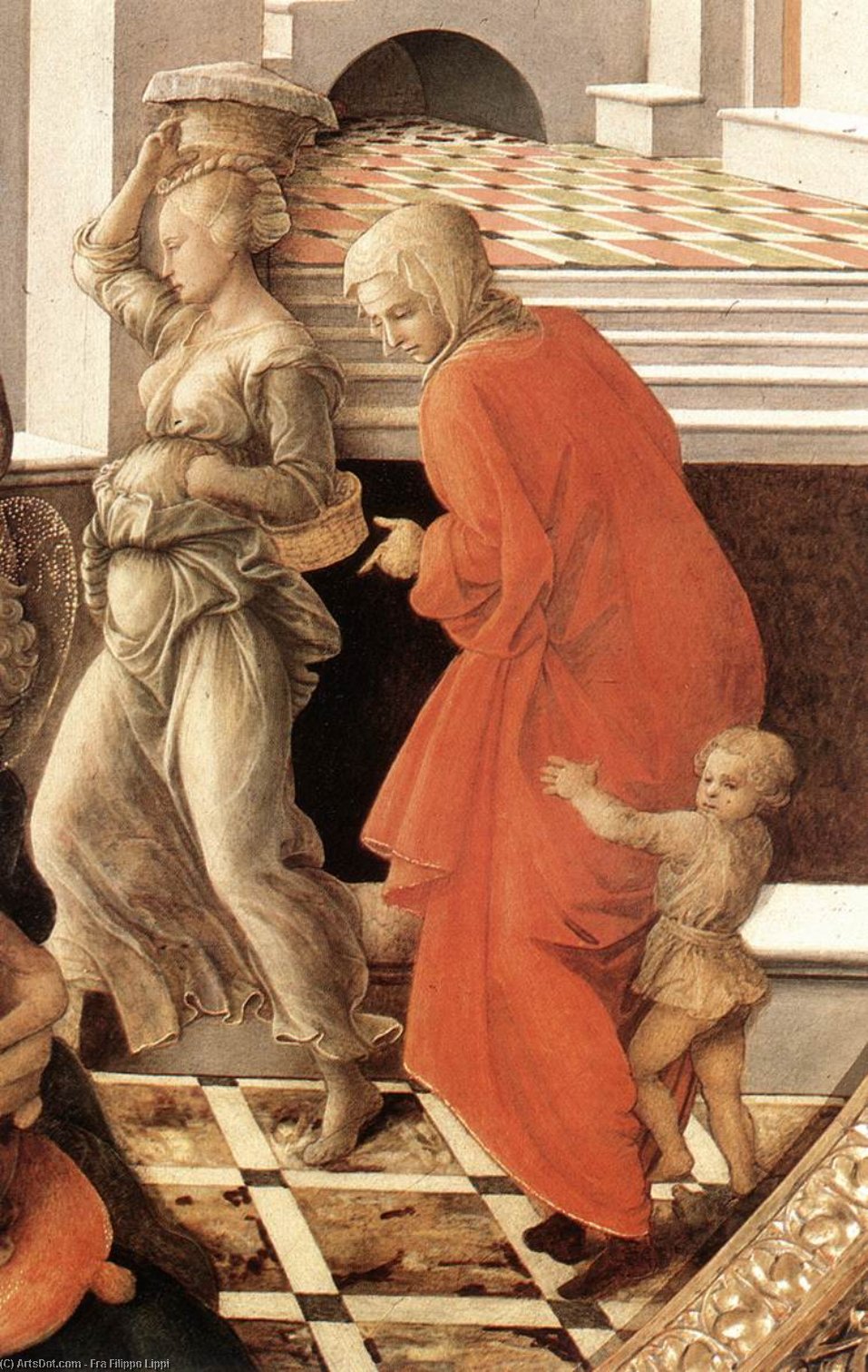 Virgin With The Child And Scenes From The Life Of St Anne (detail) — Filippo Lippi