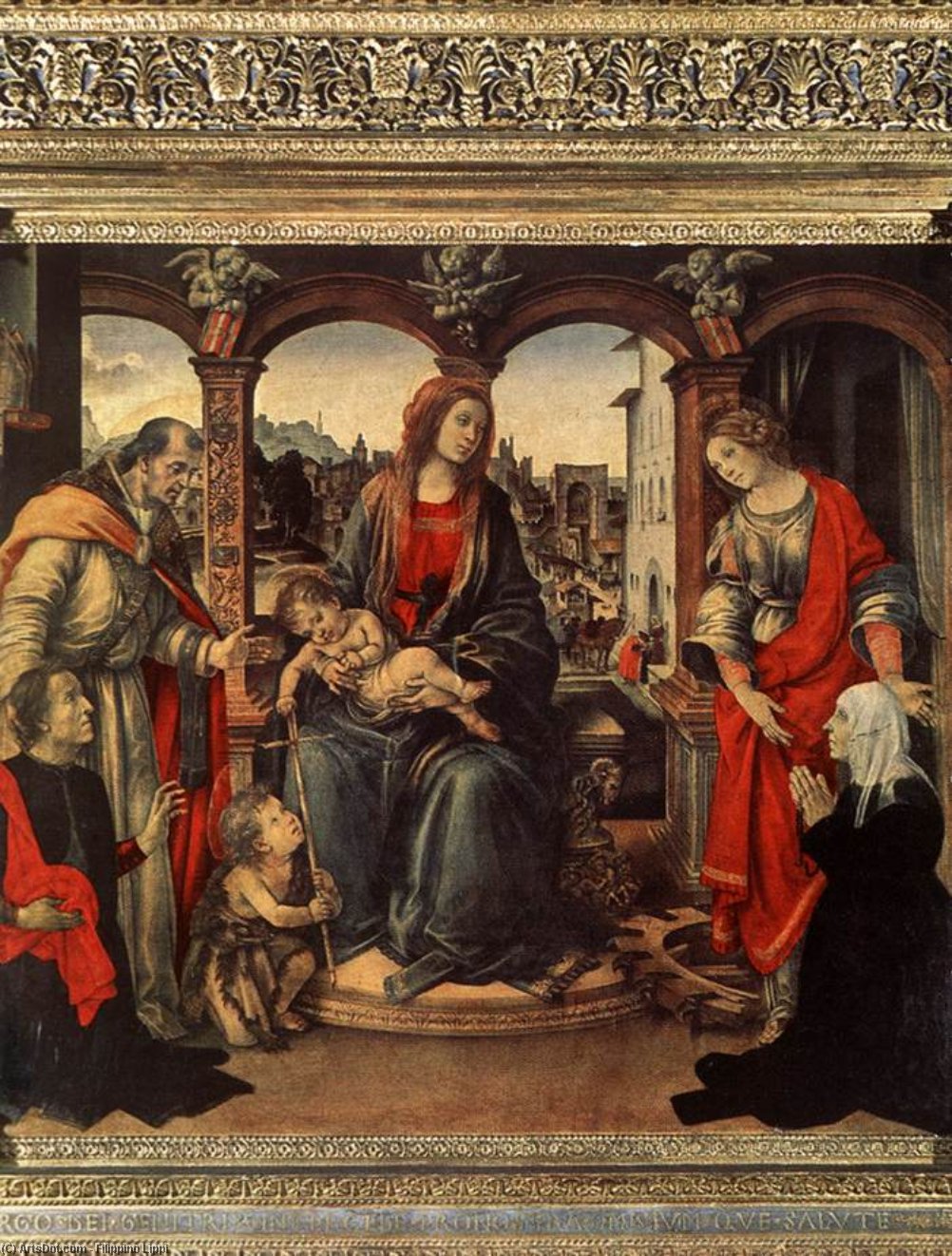 With Child And Saints — Filippino Lippi