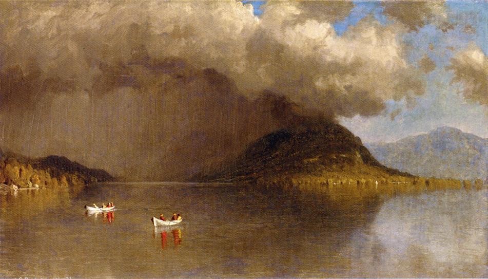 Coming Rain On Lake George: A Sketch — Sanford Robinson Gifford