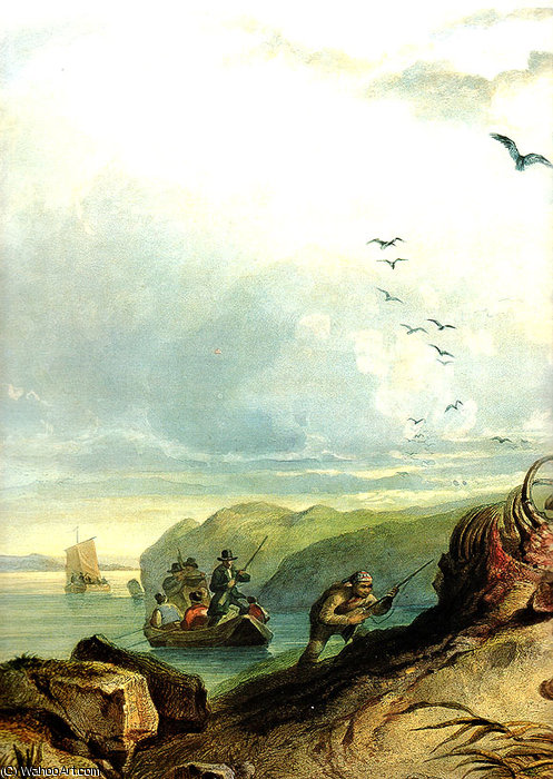 Hunting The Grizzly Bear — Karl Bodmer