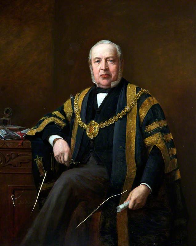 Alderman Daniel Lewis, Jp, Mayor Of Cardiff (1890–1891) — Barnett Samuel Marks