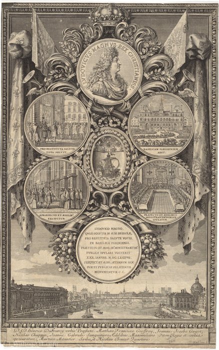 The Reception Of Louis Xiv At The Hôtel De Ville On The Occasion Of His Recovery, January 30, (1687) — Sébastien Le Clerc