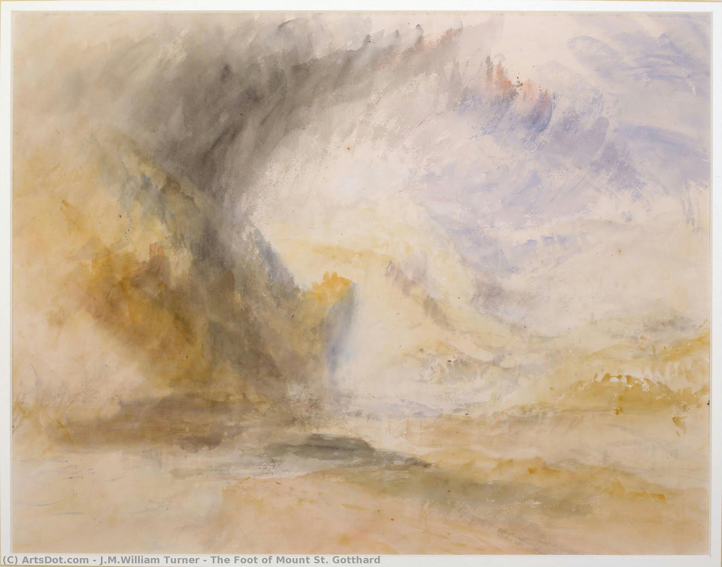 The Foot Of Mount St. Gotthard — J.m.w. Turner