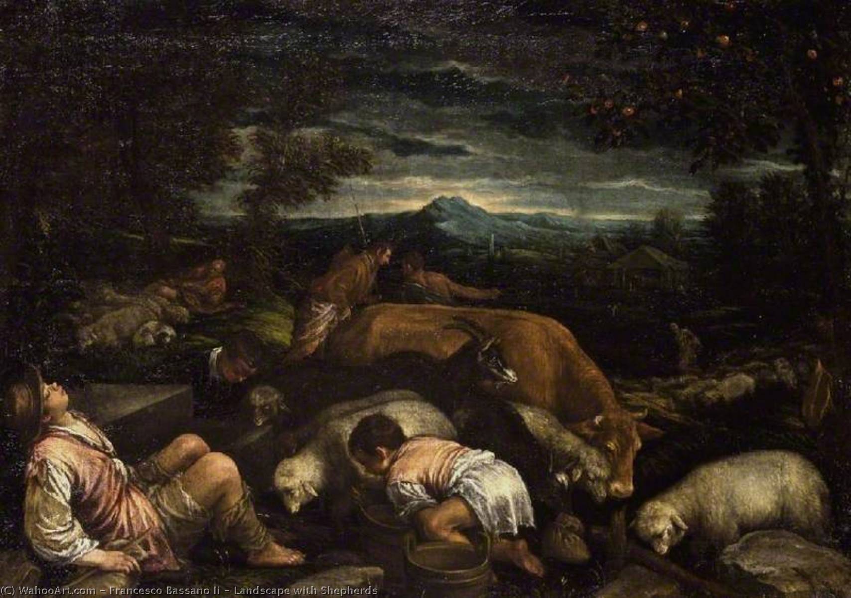 Landscape With Shepherds — Francesco Bassano Ii