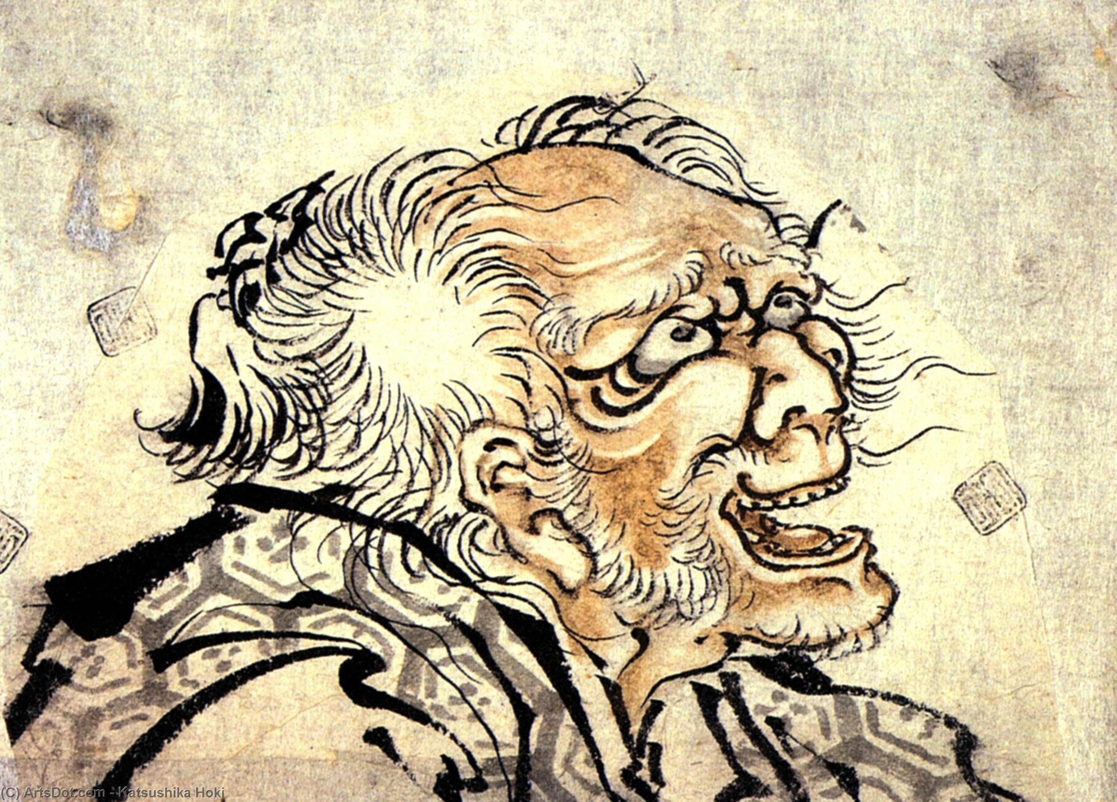 Head Of An Old Man — Katsushika Hokusai