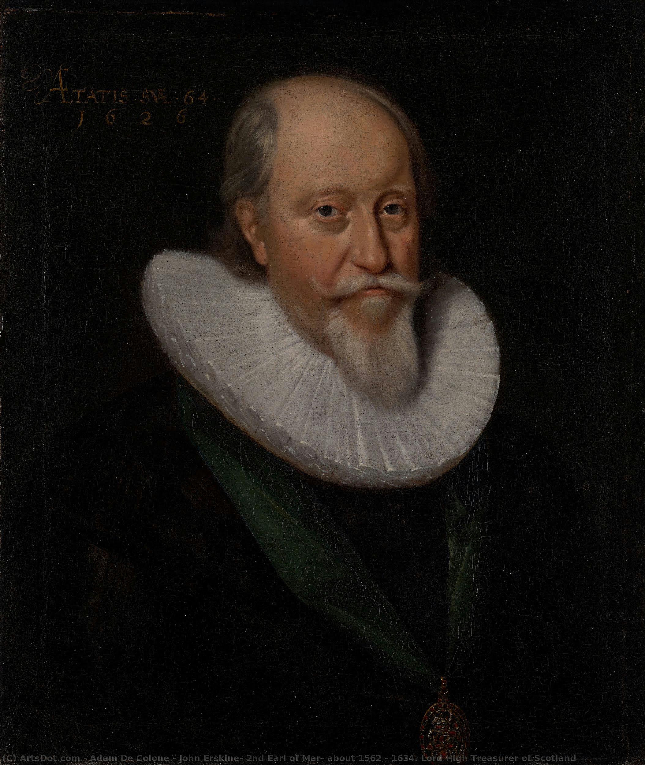 John Erskine, 2nd Earl Of Mar, About 1562 - 1634. Lord High Treasurer Of Scotland — Adam De Colone