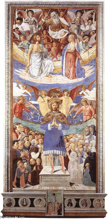 St Sebastian Intercessor — Бензозо Гоззоли